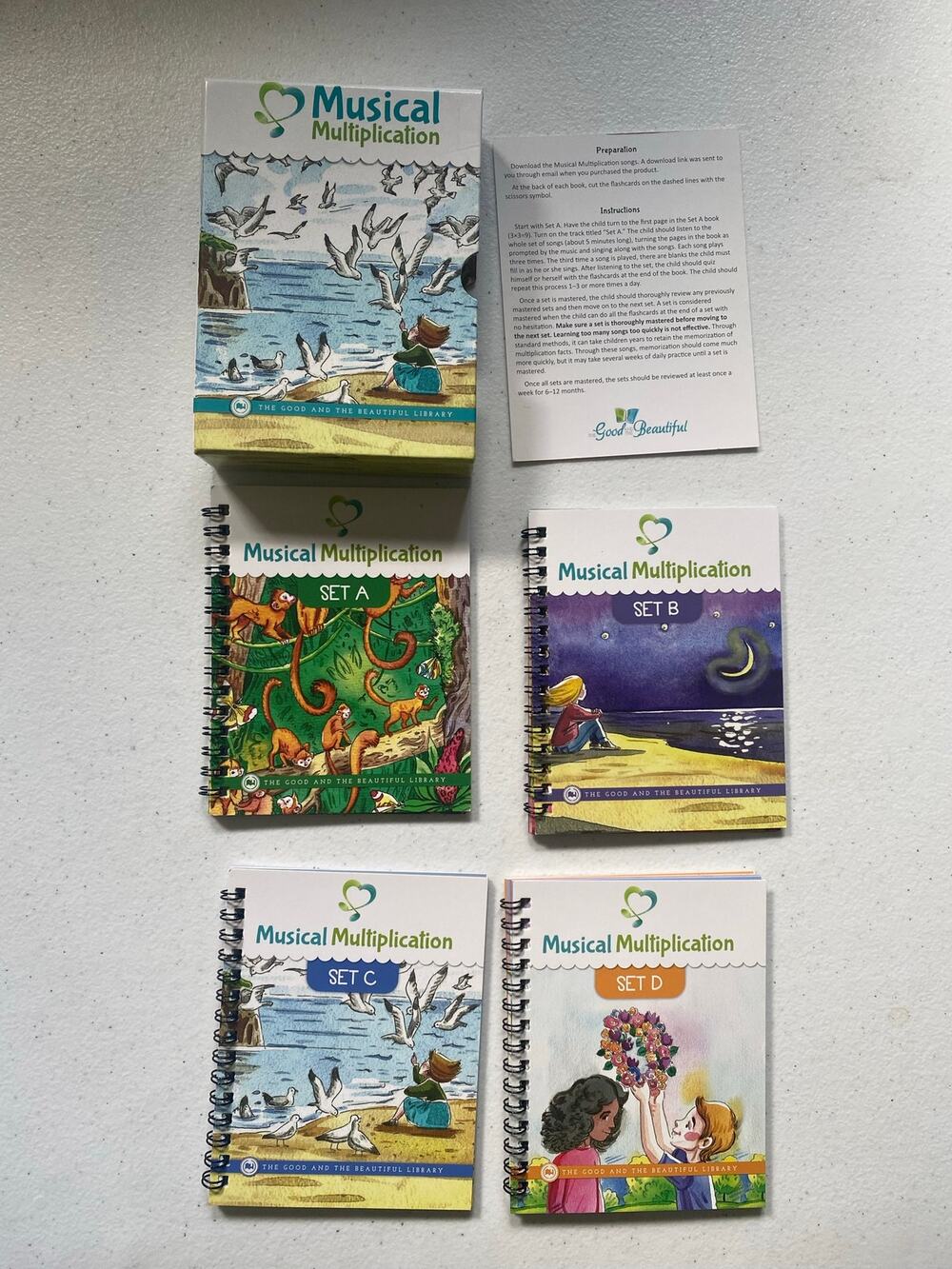 The Good and the Beautiful Musical Multiplication Sets A B C D Math Homeschool